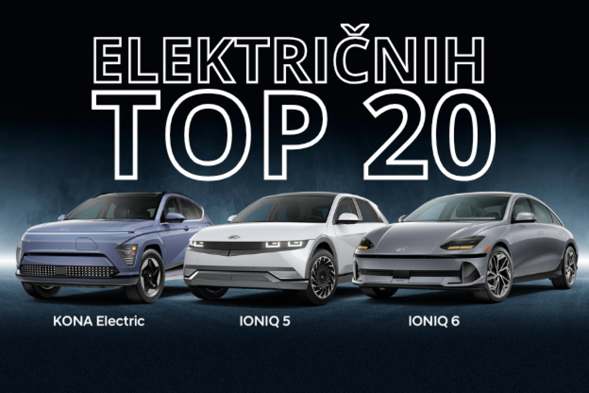 Hyundaijevih električnih TOP 20.
